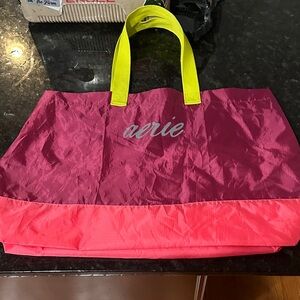Aerie Fuchsia and Neon Pink Tote Bag